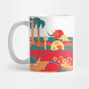 Warm colors design of animals in the jungle Mug